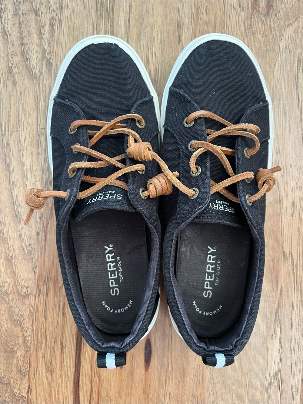 Sperry Black Topsiders Women’s size 7.5
